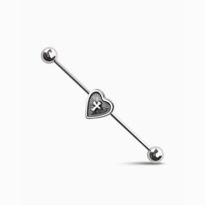 Piercing oreille en acier chirurgical avec croix