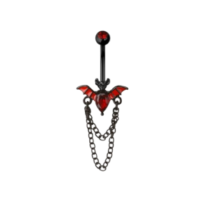 Piercing nombril chauve-souris en acier chirurgical