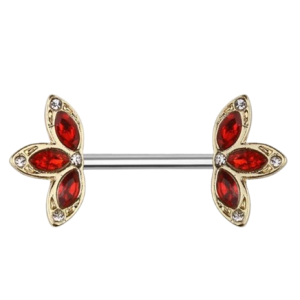 Piercing à mamelon à trois pétales
