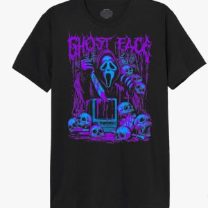 T-Shirt Ghost Face violet