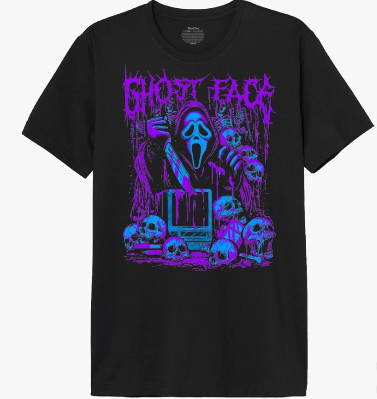 T-Shirt Ghost Face violet