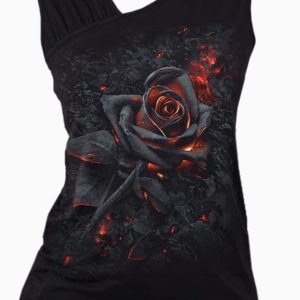 T-shirt débardeur rose noir