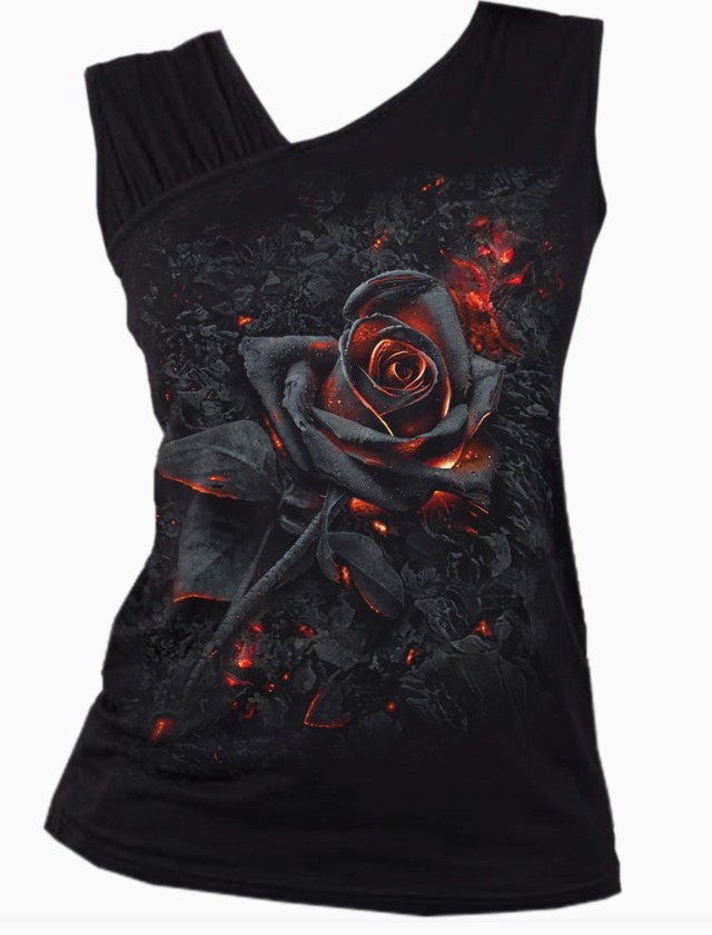 T-shirt débardeur rose noir