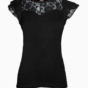 T-shirt femme dentelle