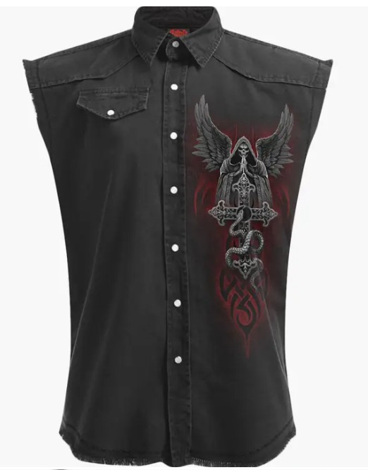 veste sans manche tête de mort