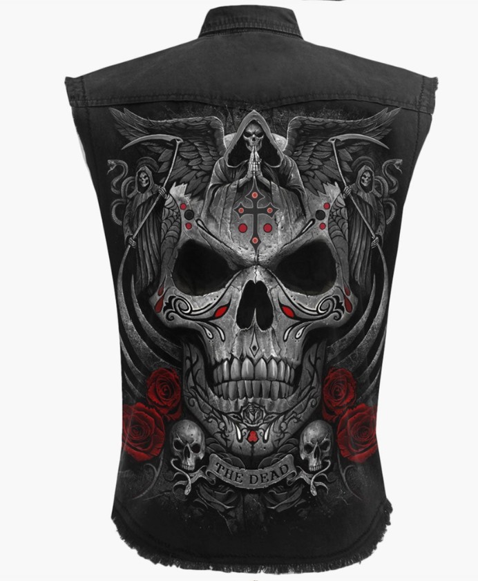 veste sans manche tête de mort – Image 2